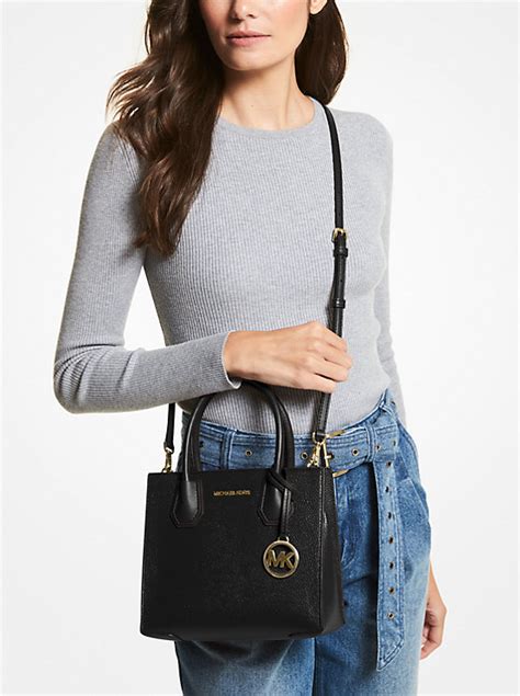 michael michael kors mercer leather crossbody style 30f6gm9m2l|Mercer Medium Pebbled Leather Crossbody Bag .